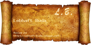 Lebhaft Buda névjegykártya